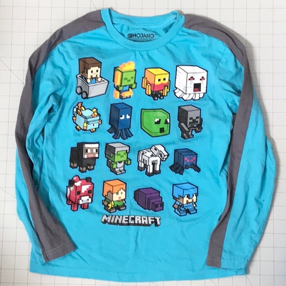 Boys size 8 Mojang Minecraft lot of 4 Shirts. - Picture 4 of 6